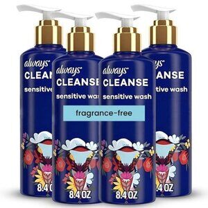 4 PACK-ALWAYS CLEANSE SENSITIVE WASH 8.4 OZ EACH NEW